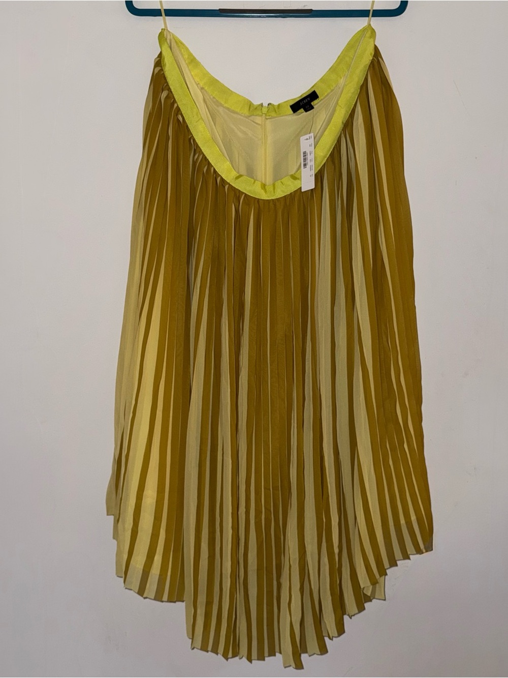 NWT J crew peekaboo stripe pleated midi skirt